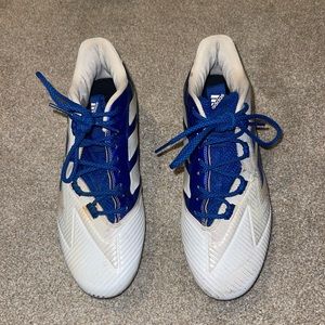 Adidas Freak football cleats size 10 white and blue